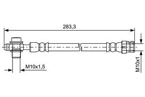 Тормозной шланг VW XL1 (6Z!) / VW CC B7 (358) / VW TIGUAN (5N_) 2005-2022 г.