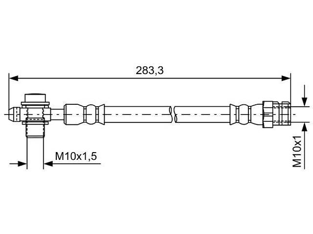 Тормозной шланг VW XL1 (6Z!) / VW CC B7 (358) / VW TIGUAN (5N_) 2005-2022 г.