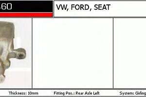 Тормозной суппорт  для моделей: FORD (GALAXY),  SEAT (TOLEDO,ALHAMBRA), VOLKSWAGEN (PASSAT,PASSAT,POLO,GOLF,SHARAN,VENTO