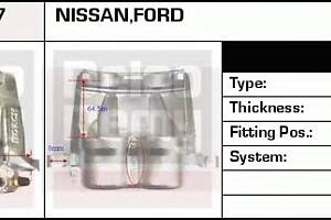 Гальмівний супорт для моделей: FORD (TRANSIT, TRANSIT, TRANSIT), NISSAN (CABSTAR)