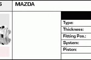 Гальмівний супорт для моделей: MAZDA (6,6,6)