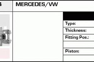 Гальмівний супорт для моделей: MERCEDES-BENZ (SPRINTER, SPRINTER, SPRINTER, SPRINTER, SPRINTER, SPRINTER, SPRINTER, SPRINTER)