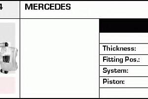 Тормозной суппорт для моделей: MERCEDES-BENZ (VITO, VITO,V-CLASS)