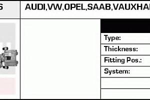 Тормозной суппорт для моделей: OPEL (VECTRA, VECTRA,VECTRA,VECTRA,VECTRA,SIGNUM,VECTRA), SAAB (9-3,9-3,9-3), VAUXHALL (