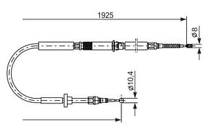 Тормозной трос AUDI A6 C5 (4B5) / AUDI ALLROAD C5 (4BH) 1997-2005 г.