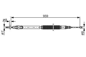 Тормозной трос CITROEN C4 Picasso (UD_) / CITROEN C4 Grand Picasso (UA_) 2006-2015 г.