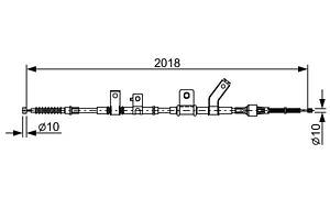 Тормозной трос MITSUBISHI L200 / TRITON (KA_T, KB_T) 2004-2018 г.