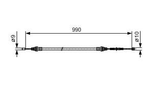 Тормозной трос SMART FORTWO (450) / SMART CABRIO (450) 1998-2007 г.