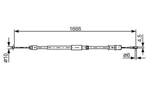 Тормозной трос VW CRAFTER 30-35 (2E_) / VW CRAFTER 30-50 (2E_) 2006-2018 г.