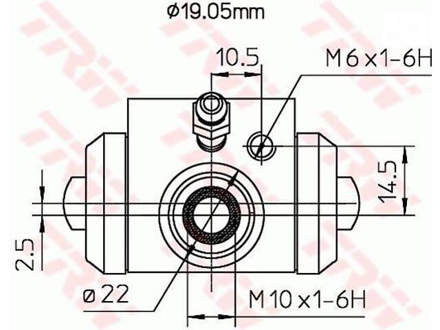 Тормозной цилиндр барабана BWD113A