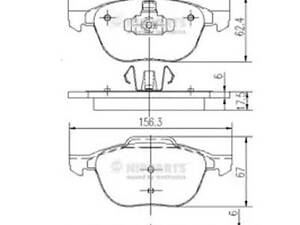 Тормозные колодки (дисковые) на 3, 5, C-MAX, C30, Ecosport, Escape, Focus, Kuga, S40, V40, V50