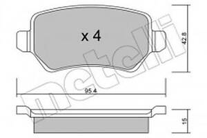 Колодки гальмові (дискові) на Astra H, Combo C, Zafira B