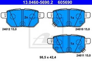 Тормозные колодки (дисковые) на Auris, CT, Corolla, Prius, Yaris