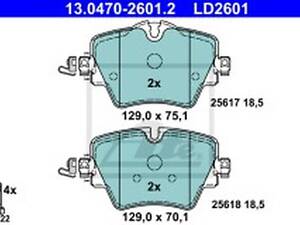 Тормозные колодки (дисковые) на Clubman, Countryman, Seria 1, Seria 2, Seria 3, Seria 5, X1, X2, X3, X4