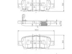 Гальмівні колодки (дискові) на EX, FX, G, Grand Vitara, M, Murano, Q50, Q60, Qashqai, Tiida, X-Trail