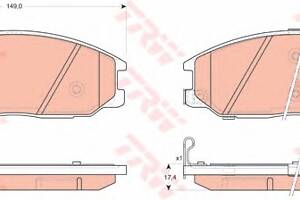 Тормозные колодки для моделей: ACURA (INTEGRA), DAEWOO (REXTON), HYUNDAI (H-1,H-1,SANTA-FE,H-1,H-1,PORTER,PORTER,PORTE