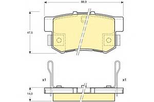 Тормозные колодки для моделей: ACURA (INTEGRA), HONDA (ACCORD,PRELUDE,ACCORD,ACCORD,PRELUDE,SHUTTLE,ACCORD,LEGEND,CR-V