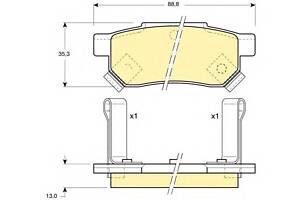 Колодки гальмівні для моделей: ACURA (INTEGRA, INTEGRA, INTEGRA), FORD AUSTRALIA (CAPRI), HONDA (ACCORD, CIVIC, CRX, PRELUD)