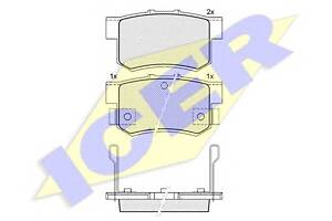 Колодки гальмівні для моделей: ACURA (LEGEND, LEGEND,CL,INTEGRA,INTEGRA,INTEGRA,RL,RSX,TL,TL,TL,TSX,VIGOR), FIAT (SEDIC