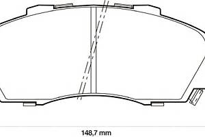 Тормозные колодки для моделей: ACURA (LEGEND, LEGEND,LEGEND,LEGEND,LEGEND,NSX,NSX), HONDA (ACCORD,ACCORD,PRELUDE,NSX,AC