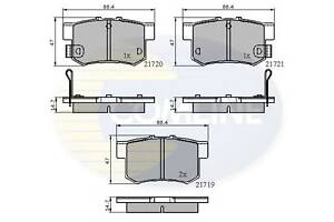 Тормозные колодки для моделей: ACURA (TL, RDX), HONDA (ACCORD,ACCORD,SHUTTLE,S2000,CIVIC,CIVIC,STREAM,CIVIC,CR-V,FR-V,C