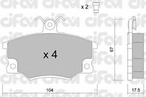 Колодки гальмівні для моделей: ALFA ROMEO (145, 155,146), AUTOBIANCHI (Y10), FIAT (REGATA, REGATA, RITMO, ARGENTA, TEMPRA, T