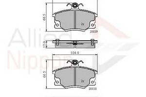 Тормозные колодки для моделей: ALFA ROMEO (145, 155,146,SPIDER), AUTOBIANCHI (Y10), FIAT (REGATA,REGATA,RITMO,ARGENTA,T