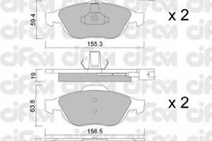 Тормозные колодки для моделей: ALFA ROMEO (156, 156), LANCIA (LYBRA,LYBRA)