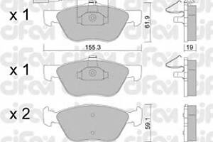 Тормозные колодки для моделей: ALFA ROMEO (156, 166,156,147), FIAT (BRAVO,MAREA,MAREA,COUPE,MULTIPLA), FORD AUSTRALIA (