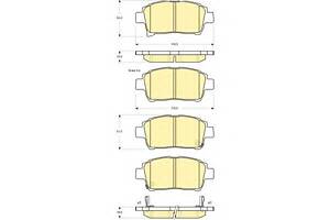 Колодки гальмівні для моделей: ASTON MARTIN (CYGNET), FAW TIANJIN (VELA), TOYOTA (COROLLA, YARIS, YARIS, PRIUS, COROLLA, CO