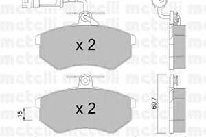 Тормозные колодки для моделей: AUDI (100, 100,80,200,200,COUPE,QUATTRO)