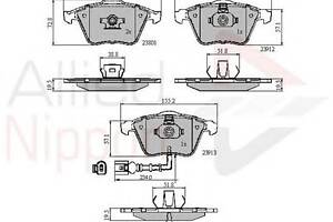 Колодки гальмівні для моделей: AUDI (A3, A3, TT, TT), SEAT (LEON), SKODA (SUPERB, SUPERB), VOLKSWAGEN (GOLF, PASSAT, PASSAT).