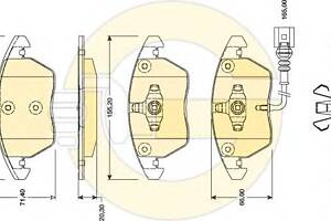 Тормозные колодки для моделей: AUDI (A3, TT,TT,A1,A1), VOLKSWAGEN (PASSAT,SCIROCCO,GOLF,PASSAT,PASSAT,GOLF,PASSAT-CC,TO