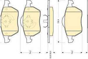 Колодки гальмівні для моделей: AUDI (A4, A4), VOLKSWAGEN (PASSAT, PASSAT, GOLF, GOLF, GOLF, VENTO)