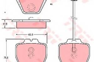 Гальмівні колодки для моделей: AUDI (A4, A6, A6, A4, ALLROAD)