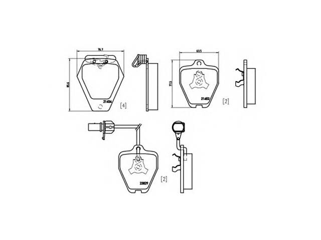 Гальмівні колодки для моделей: AUDI (A4, A6, A6, A4)