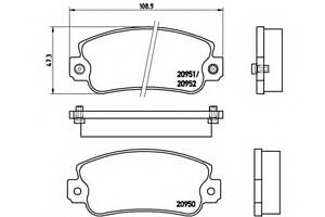 Тормозные колодки для моделей: AUTOBIANCHI (Y10), FIAT (REGATA,RITMO,131,131,PANDA,UNO,RITMO,900,900,PANDA), LANCIA (Y