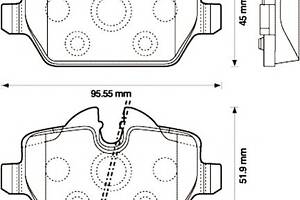 Гальмівні колодки для моделей: BMW (1-Series, 3-Series, 1-Series), MINI (COUNTRYMAN)