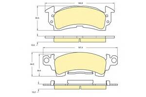 Тормозные колодки для моделей: BUICK (ELECTRA, ROADMASTER,ROADMASTER), CADILLAC (SEVILLE,FLEETWOOD,FLEETWOOD,FLEETWOOD)