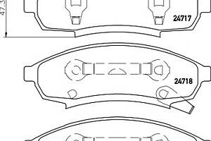 Колодки гальмівні для моделей:BUICK (REGAL,REGAL), CHEVROLET (LUMINA,MALIBU), PONTIAC (GRAND,GRAND)