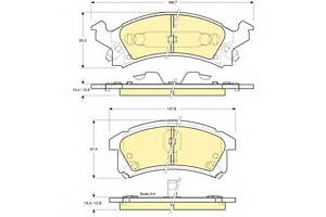 Тормозные колодки для моделей: BUICK (SKYLARK, SKYLARK), CHEVROLET (BERETTA,CORSICA,CAVALIER,CAVALIER,CAVALIER), PONTIA