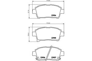 Колодки гальмівні для моделей: BYD (F3, F3R), FAW TIANJIN (VELA, VIZI, WEIZHI, WEIZHI), GEELY (FREE, KINGKONG, VISION), GREA