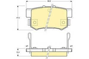 Тормозные колодки для моделей: BYD (F6), HONDA (ACCORD,INTEGRA,ACCORD,ACCORD,CIVIC,CIVIC), HONDA (GAC) (ACCORD,ACCORD,