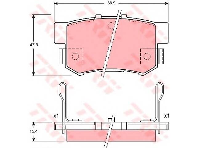 Колодки гальмівні для моделей:BYD (F6), HONDA (ACCORD, INTEGRA, ACCORD, ACCORD, CIVIC, CIVIC), HONDA (GAC) (ACCORD, ACCORD...