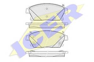 Колодки гальмівні для моделей: CADILLAC (ATS), CHEVROLET (CRUZE,ORLANDO,VOLT,CRUZE,CRUZE,TRACKER), OPEL (ASTRA,ASTRA,A