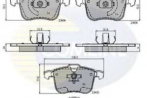 Колодки гальмівні для моделей: CADILLAC (BLS, BLS), CHEVROLET (VECTRA, VECTRA), HOLDEN (VECTRA, VECTRA), OPEL (VECTRA, VEC)