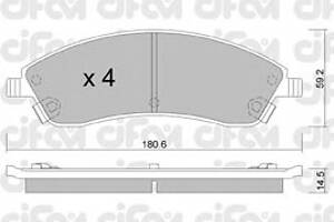 Колодки гальмівні для моделей:CADILLAC (SRX)