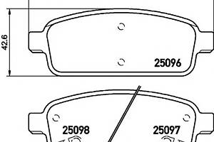 Тормозные колодки для моделей: CHEVROLET (CRUZE, ORLANDO,VOLT,CRUZE,CRUZE,TRACKER), HOLDEN (VOLT,CRUZE,TRAX), OPEL (AST