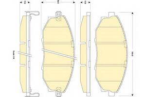 Колодки гальмові для моделей:CHEVROLET (EPICA), CHEVROLET (SGM) (EPICA), DAEWOO (TOSCA)