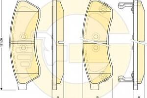 Колодки гальмові для моделей:CHEVROLET (EPICA), CHEVROLET (SGM) (EPICA), DAEWOO (TOSCA)